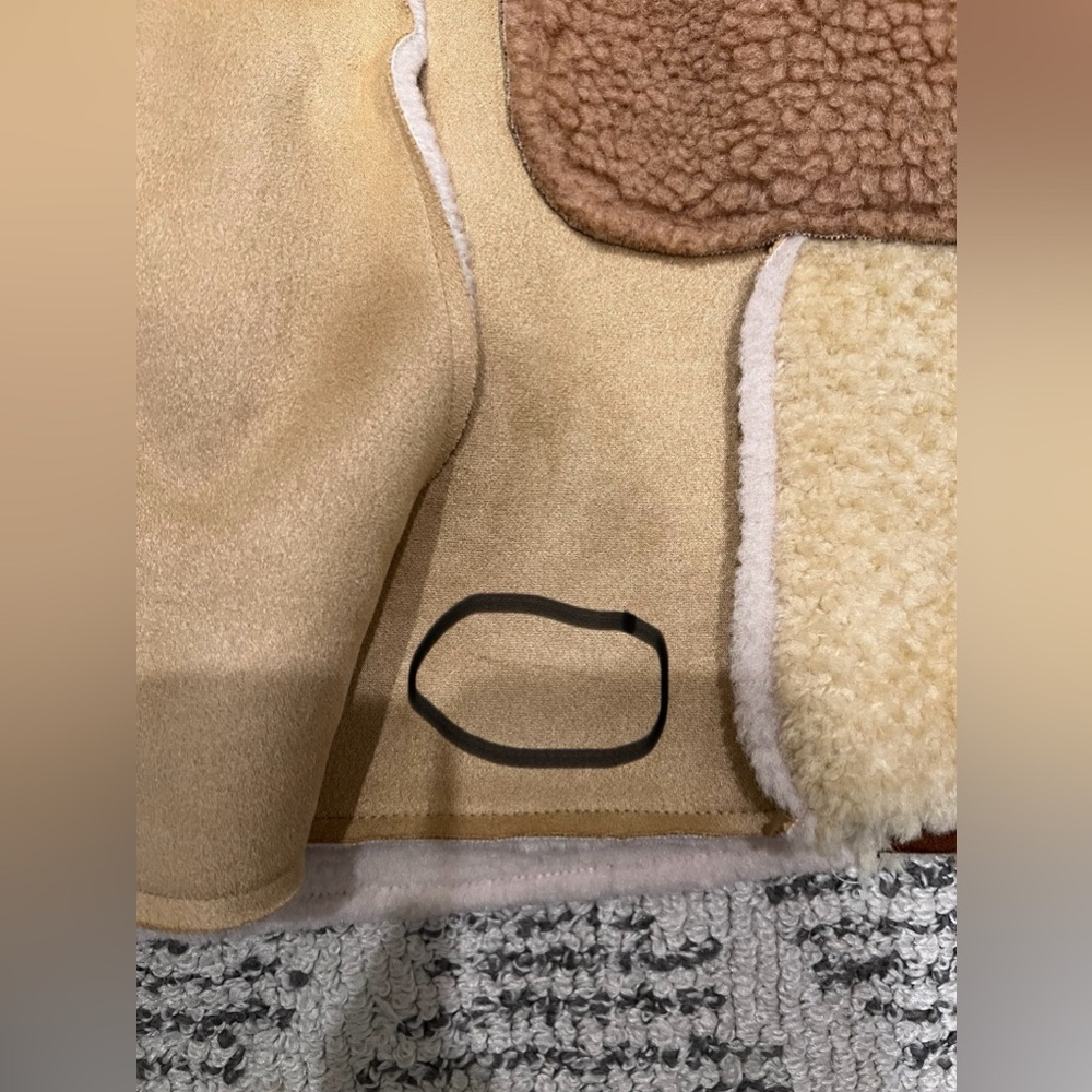 Front‎ Row Shop Patch Teddy Jacket Coat Cozy Western Sherpa - Picture 3 of 10